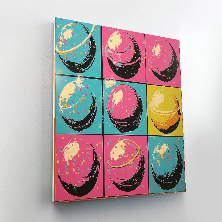 Andy Warhol Inspired Pop Art Ice Cream Planets paint by numbers