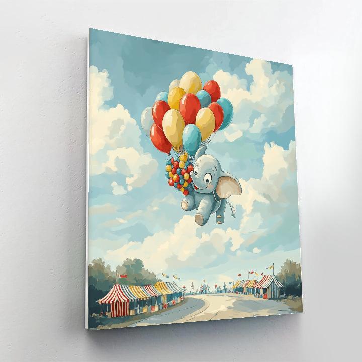 Dumbo Cloud Balloon Parade Painting by numbers kit