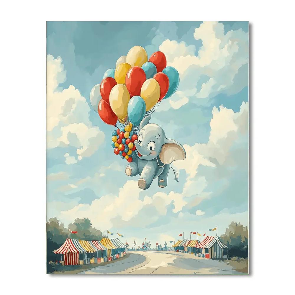 Dumbo Cloud Balloon Parade Painting by numbers kit