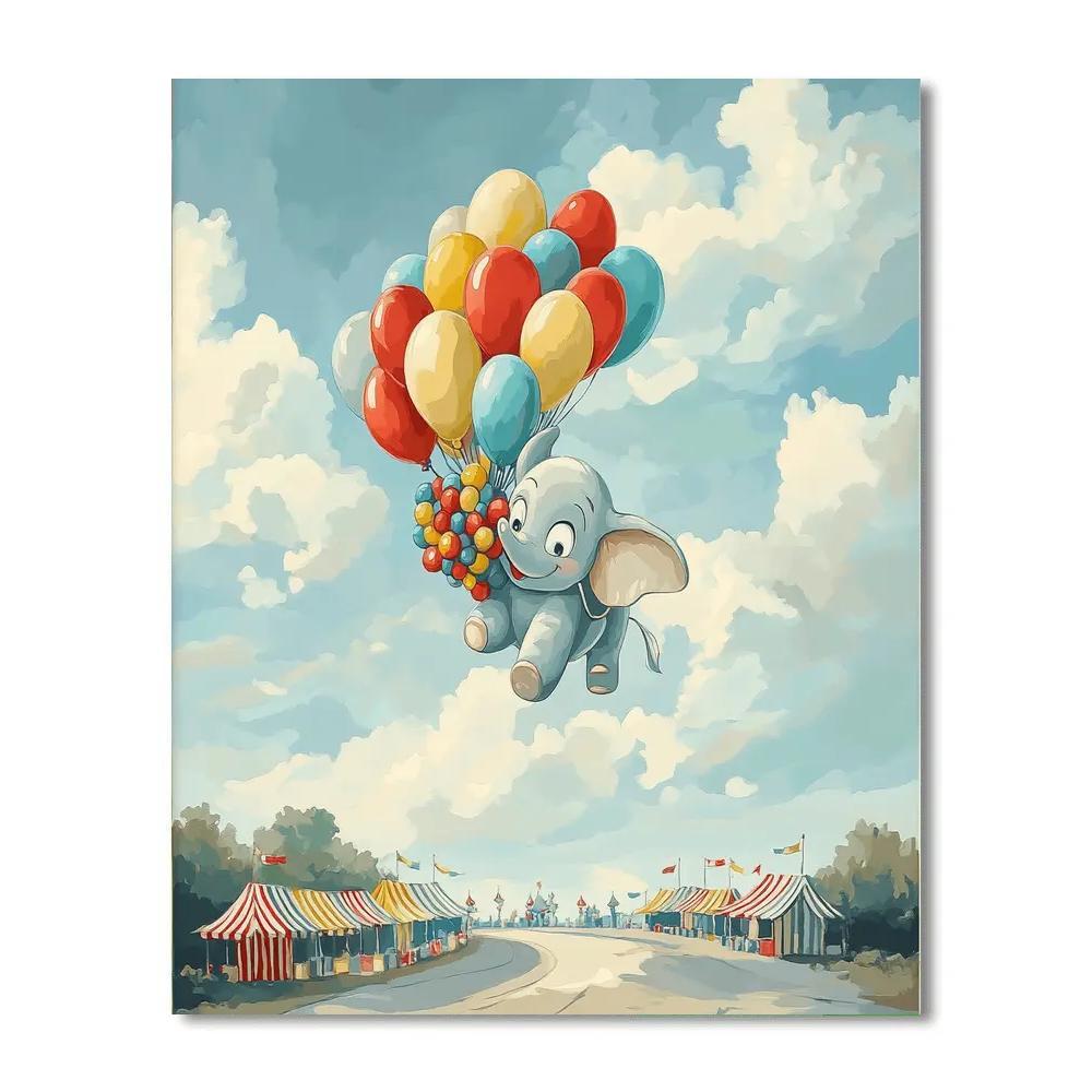 Dumbo Cloud Balloon Parade Painting by numbers kit