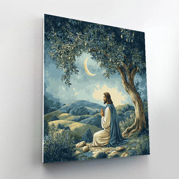 Olive Grove Prayer With Jesus paint by number