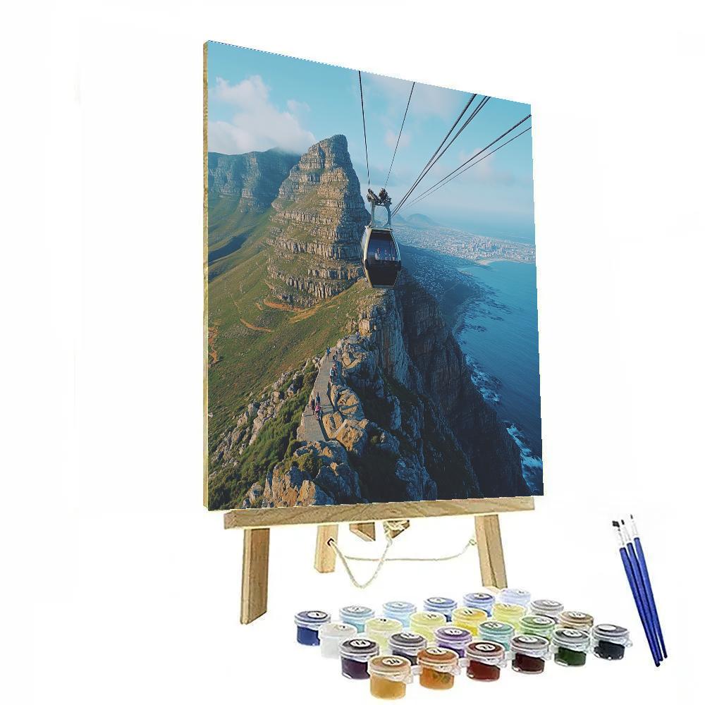 Table Mountain Cableway Station View Cape Town South Africa Painting by numbers kit