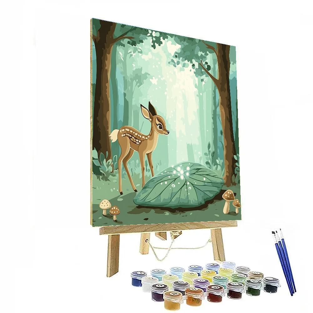 Bambi Forest Dewdrop Morning paint by number