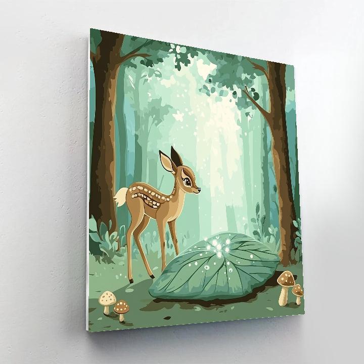 Bambi Forest Dewdrop Morning paint by number
