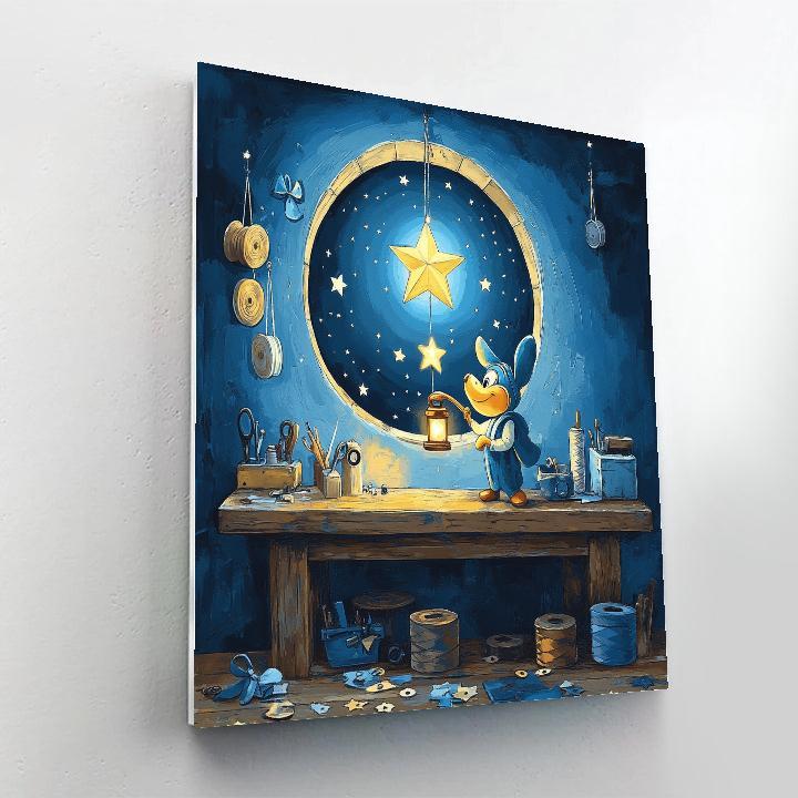 Jiminy Cricket Moonlit Workshop Of Dreams paint by numbers