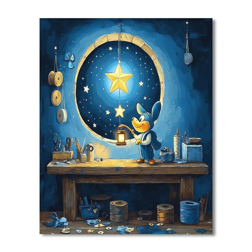 Jiminy Cricket Moonlit Workshop Of Dreams paint by numbers