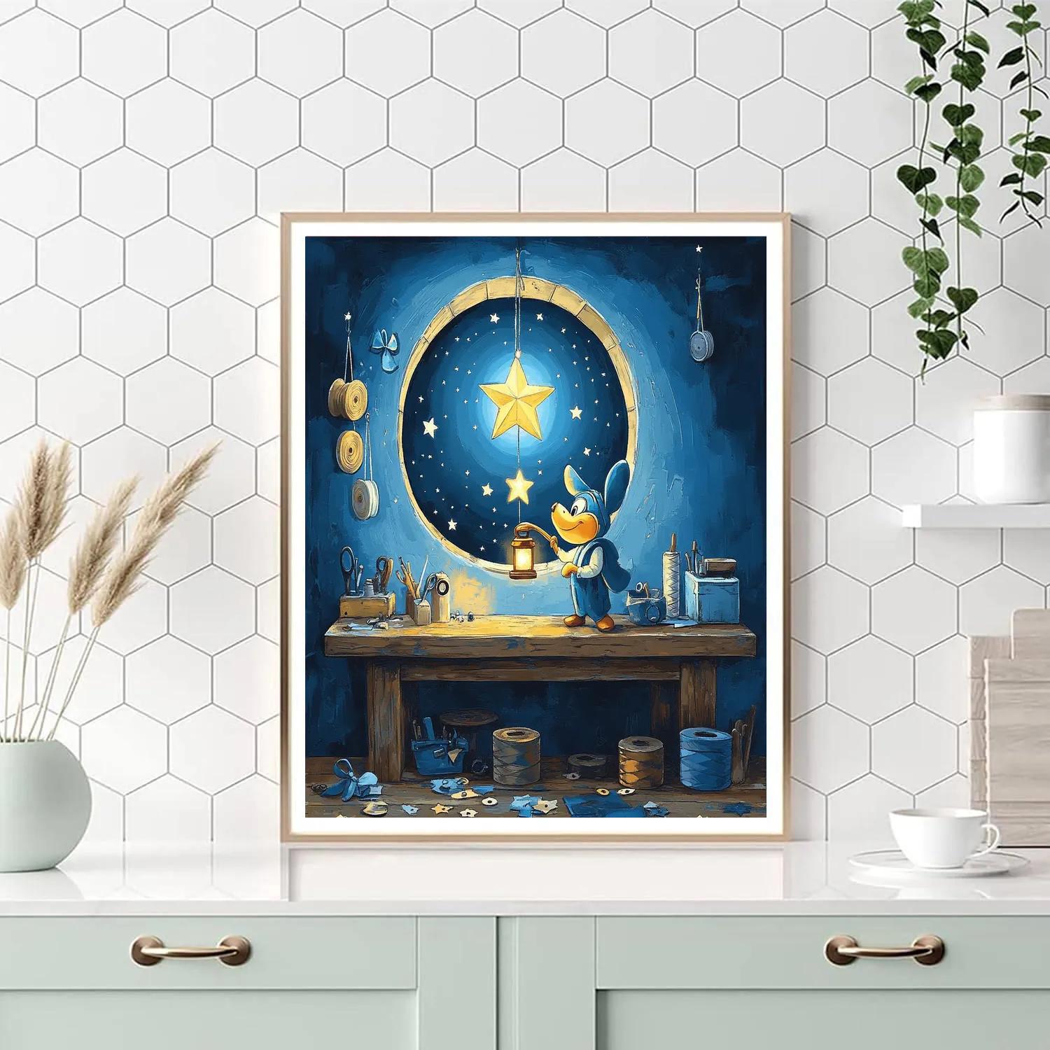 Jiminy Cricket Moonlit Workshop Of Dreams paint by numbers