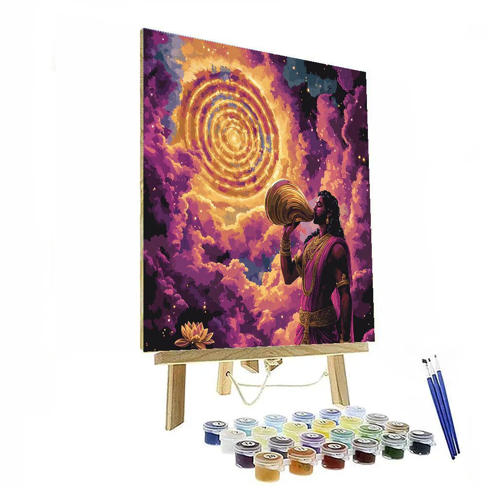 Vishnu And The Nebula Conch Resonance Numbered painting kits