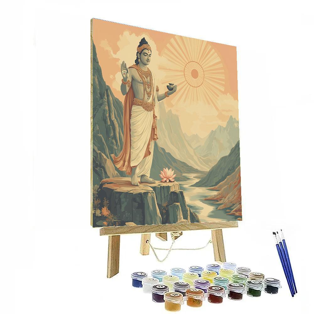 Brahma Mountain Sunrise Vow painting number kit