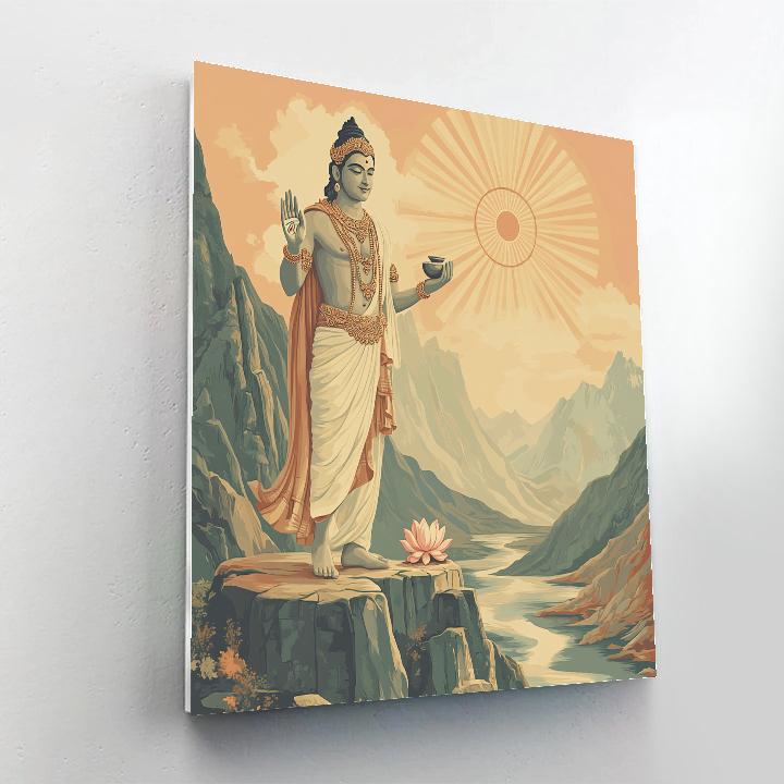 Brahma Mountain Sunrise Vow painting number kit