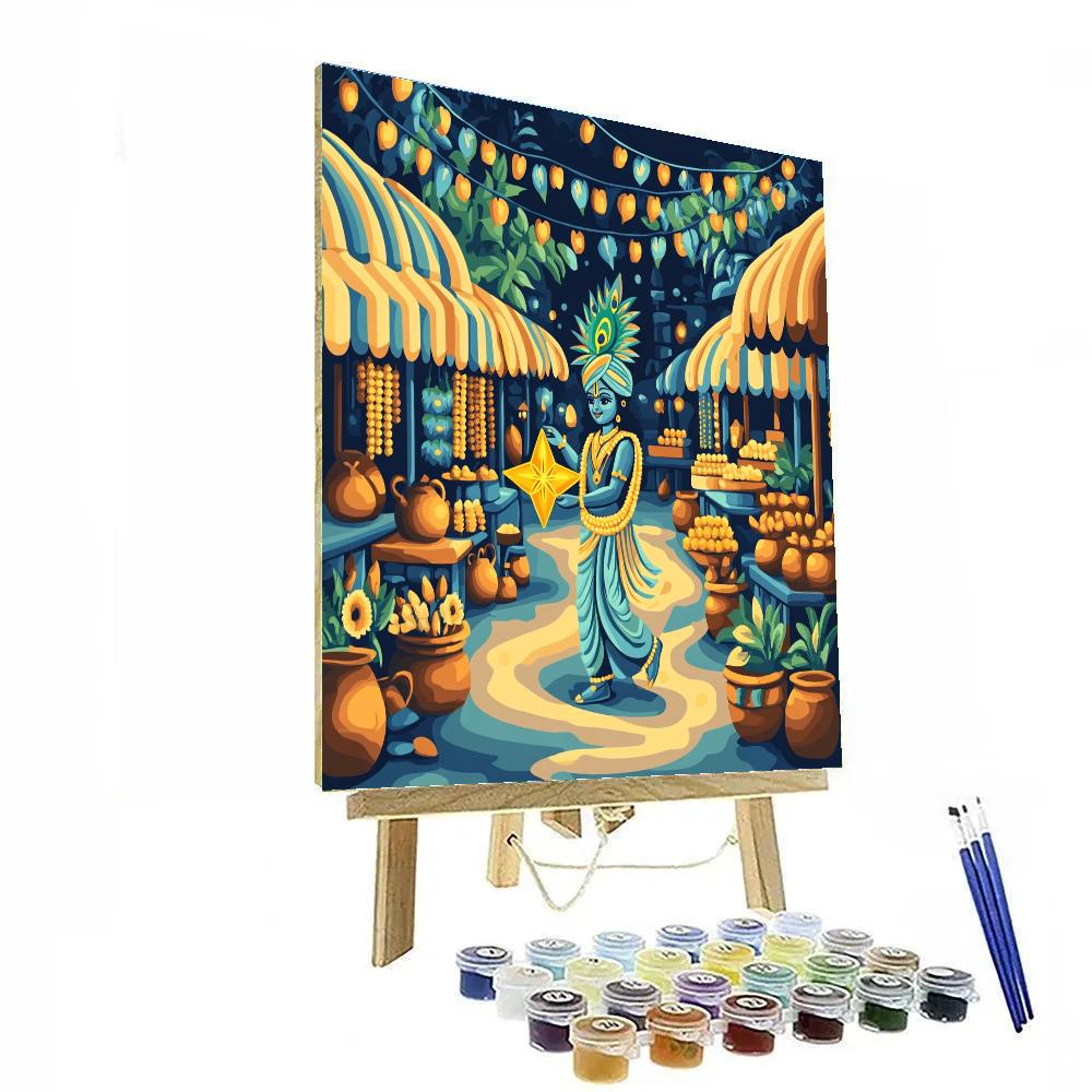 Krishna And The Star Fruit Lantern Market Painting by numbers kit