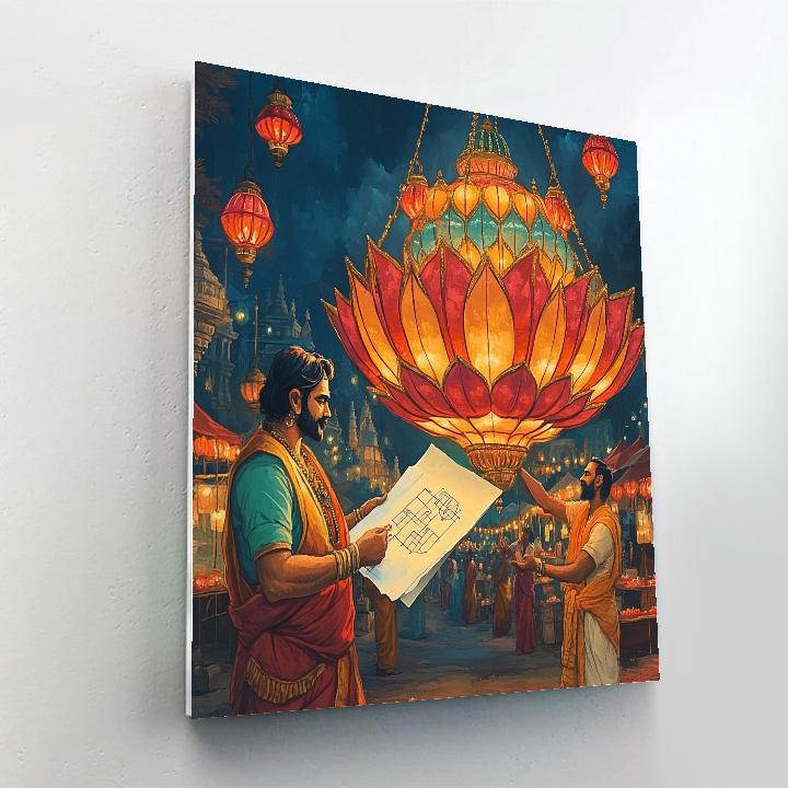 Brahma Festival Lantern Blueprint Paint by numbers kits