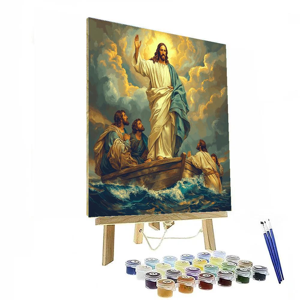 Jesus On The Storm Calming Deck paint by numbers