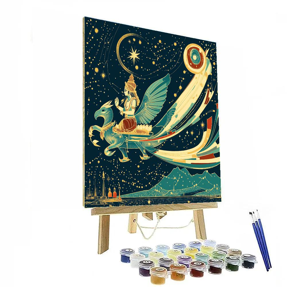 Vishnu And The Comet Chariot Of Garuda DIY paint by numbers