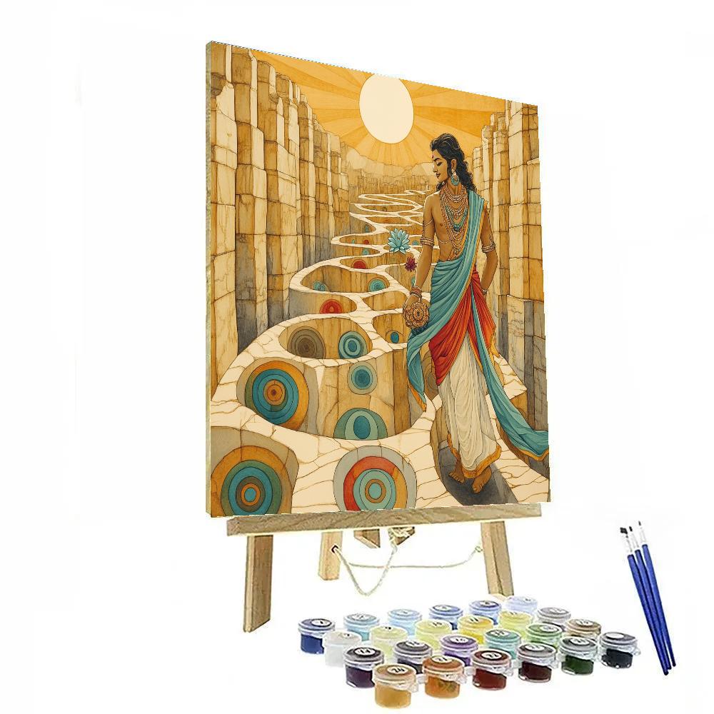 Vishnu In The Sandstone Labyrinth Of Chakras Paint by numbers kits