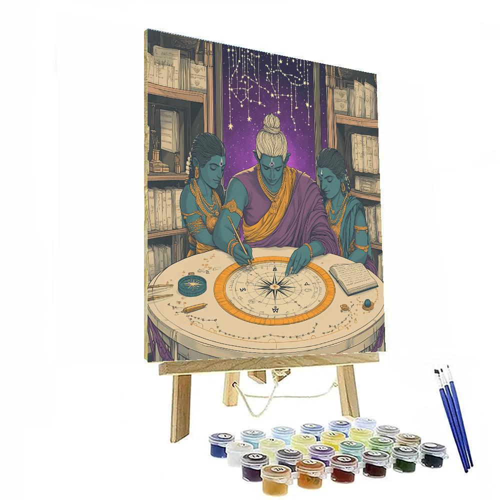Brahma Celestial Mapmaker Table Painting by numbers kit