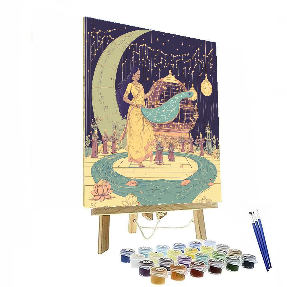 Saraswati At The Lunar Music Workshop Numbered painting kits