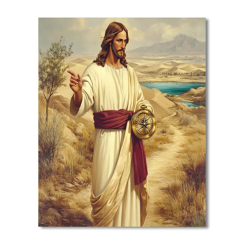 Desert Compass Jesus Paint by numbers art