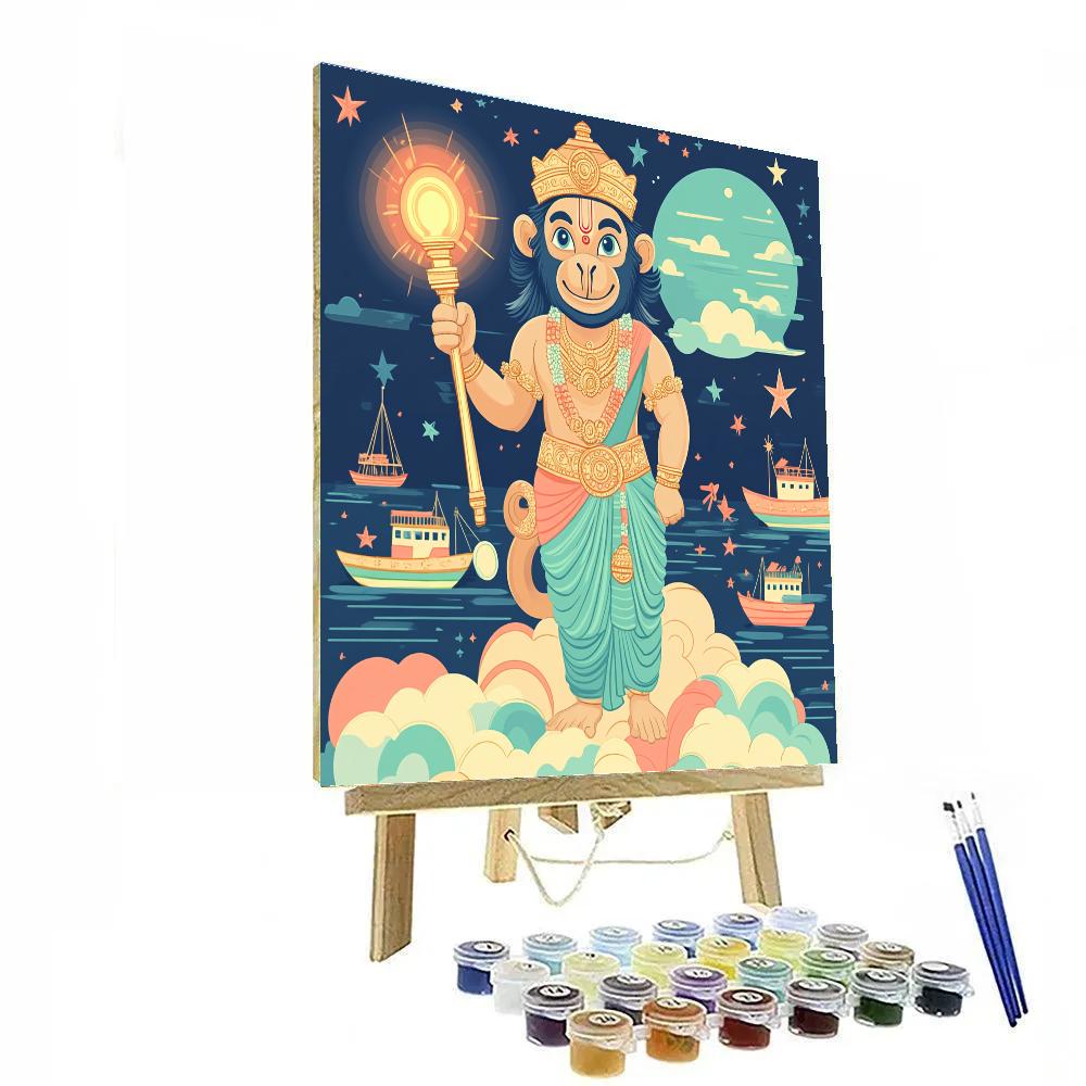 Hanuman Lighthouse Of Cloud Harbor paint by numbers