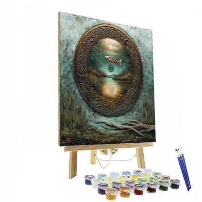 Brass Mirror Of Celtic Prophecy Painting by numbers kit