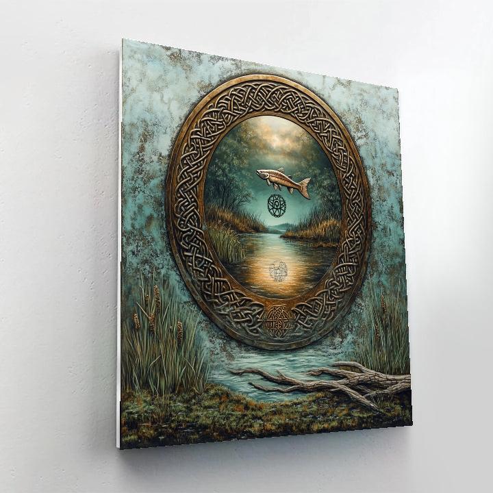 Brass Mirror Of Celtic Prophecy Painting by numbers kit