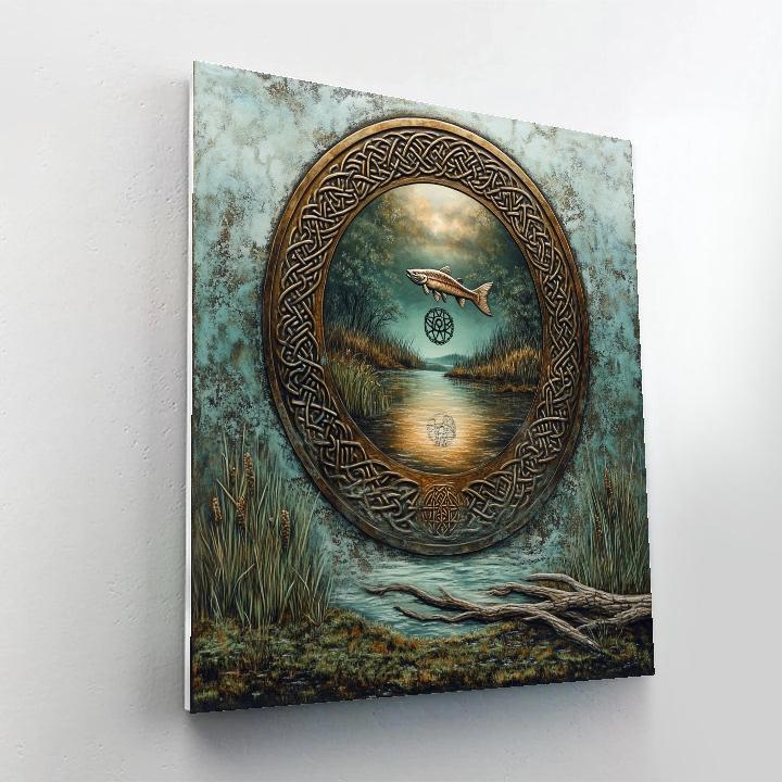 Brass Mirror Of Celtic Prophecy Painting by numbers kit