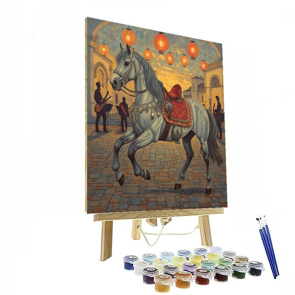 Lantern Festival Horse Procession Numbered painting kits