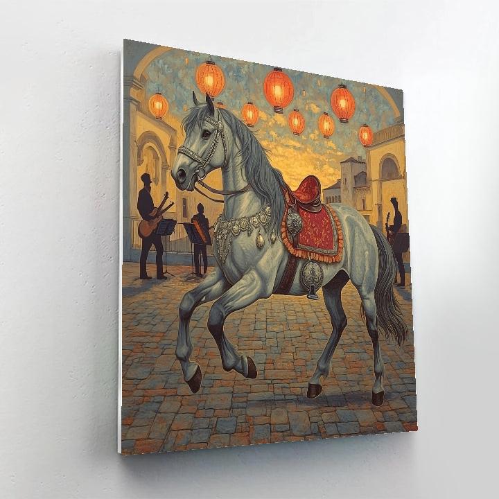 Lantern Festival Horse Procession Numbered painting kits