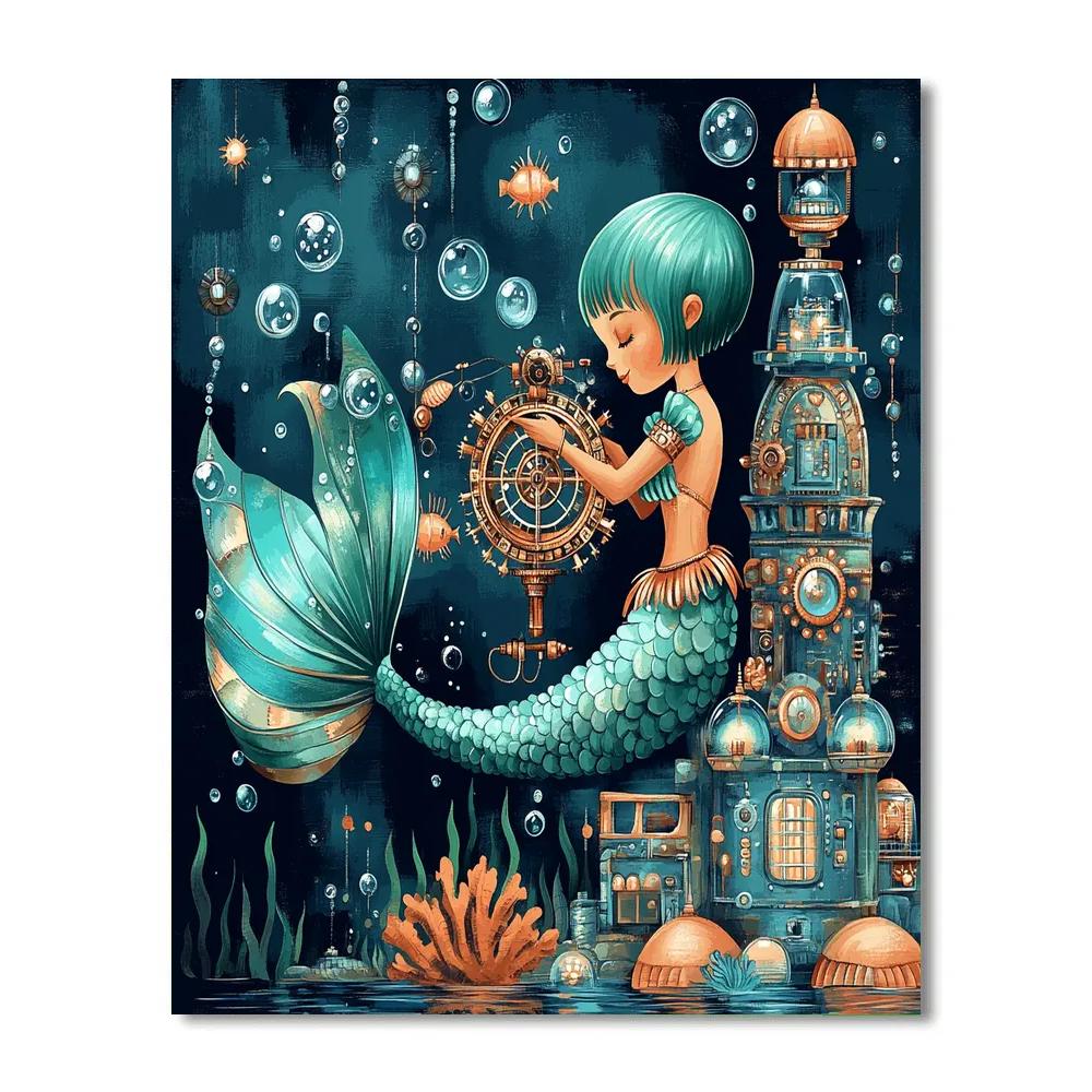 Tideclock Mermaid Of The Kelp Observatory Painting by numbers kit