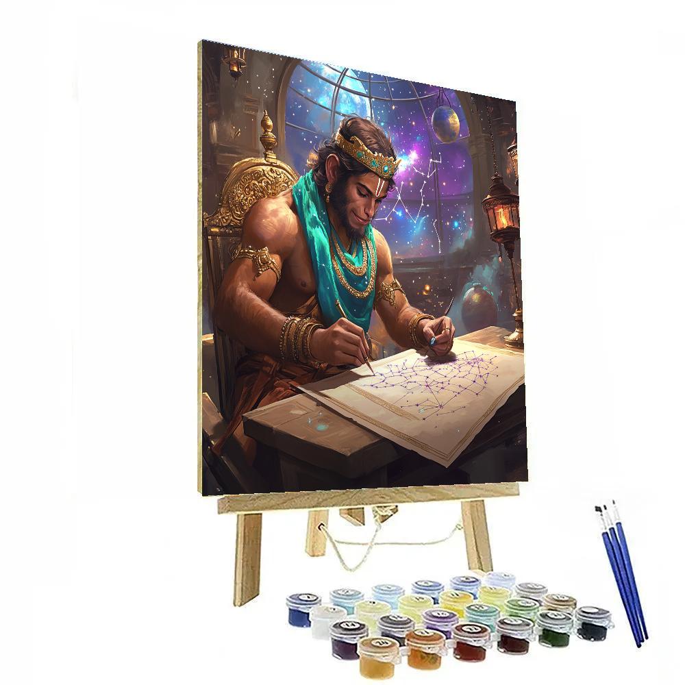 Hanuman Star Map Cartographer painting number kit