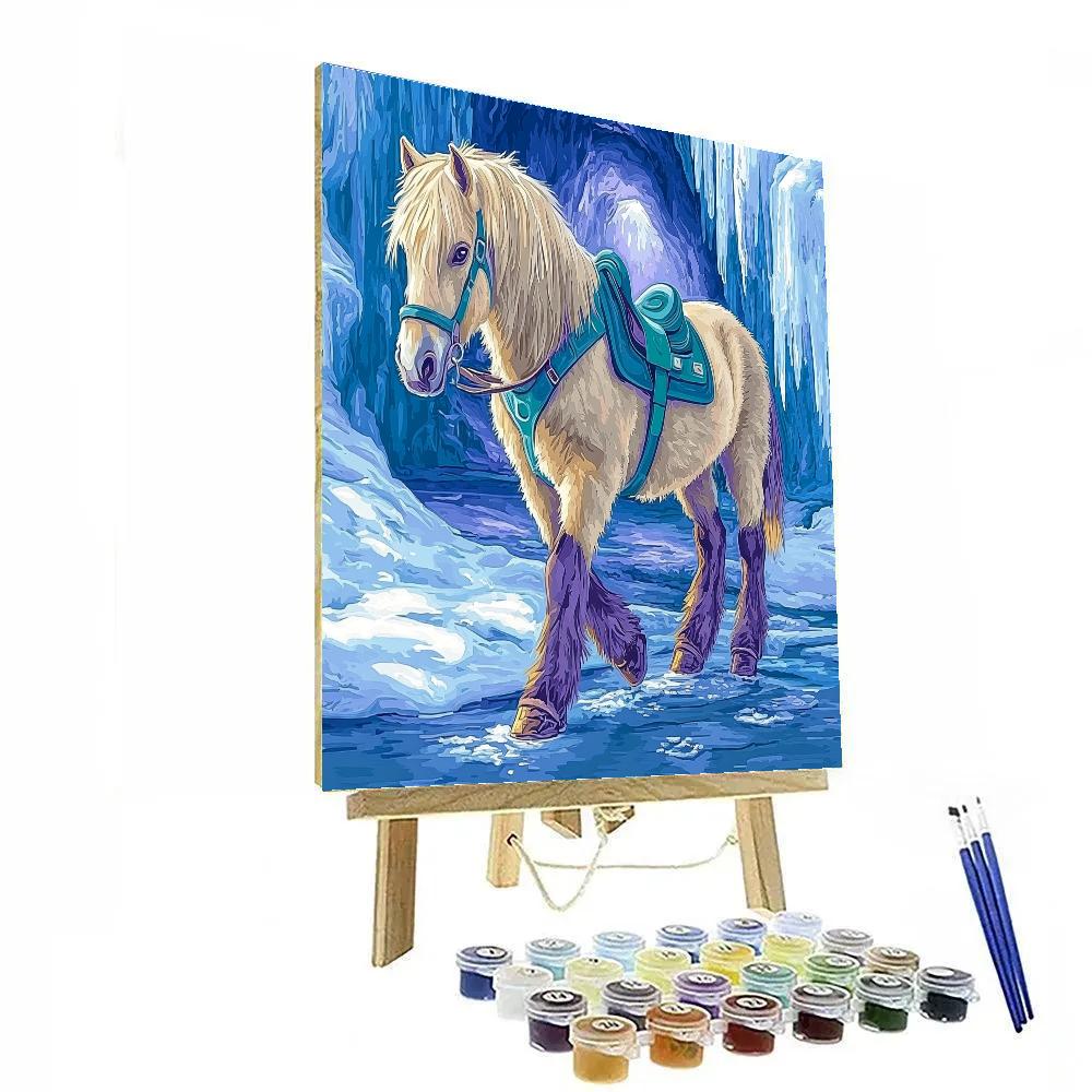 Ice Caves With Horse Explorer Paint by numbers art