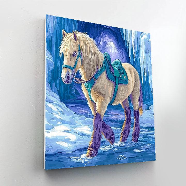 Ice Caves With Horse Explorer Paint by numbers art