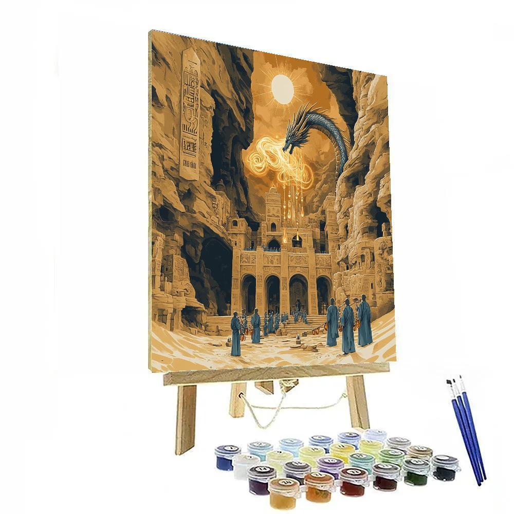 Desert Monastery With Dragon Relic Choir DIY paint by numbers