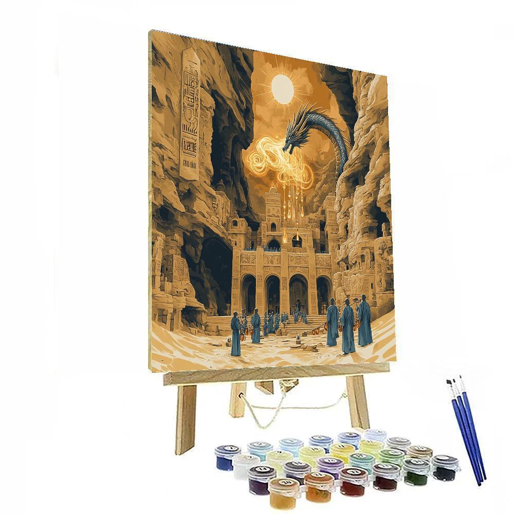 Desert Monastery With Dragon Relic Choir DIY paint by numbers
