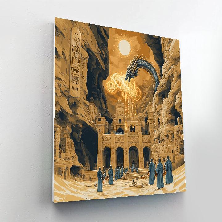 Desert Monastery With Dragon Relic Choir DIY paint by numbers