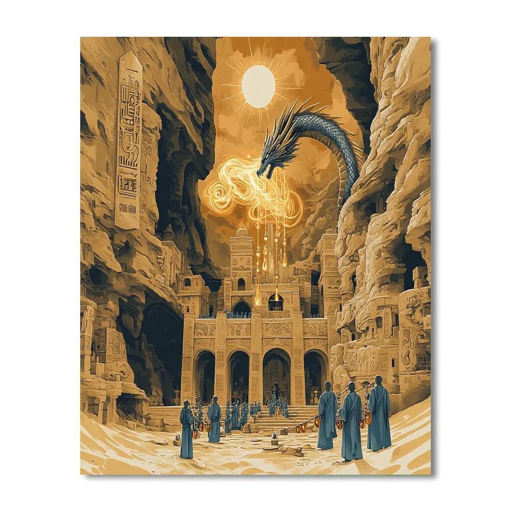 Desert Monastery With Dragon Relic Choir DIY paint by numbers