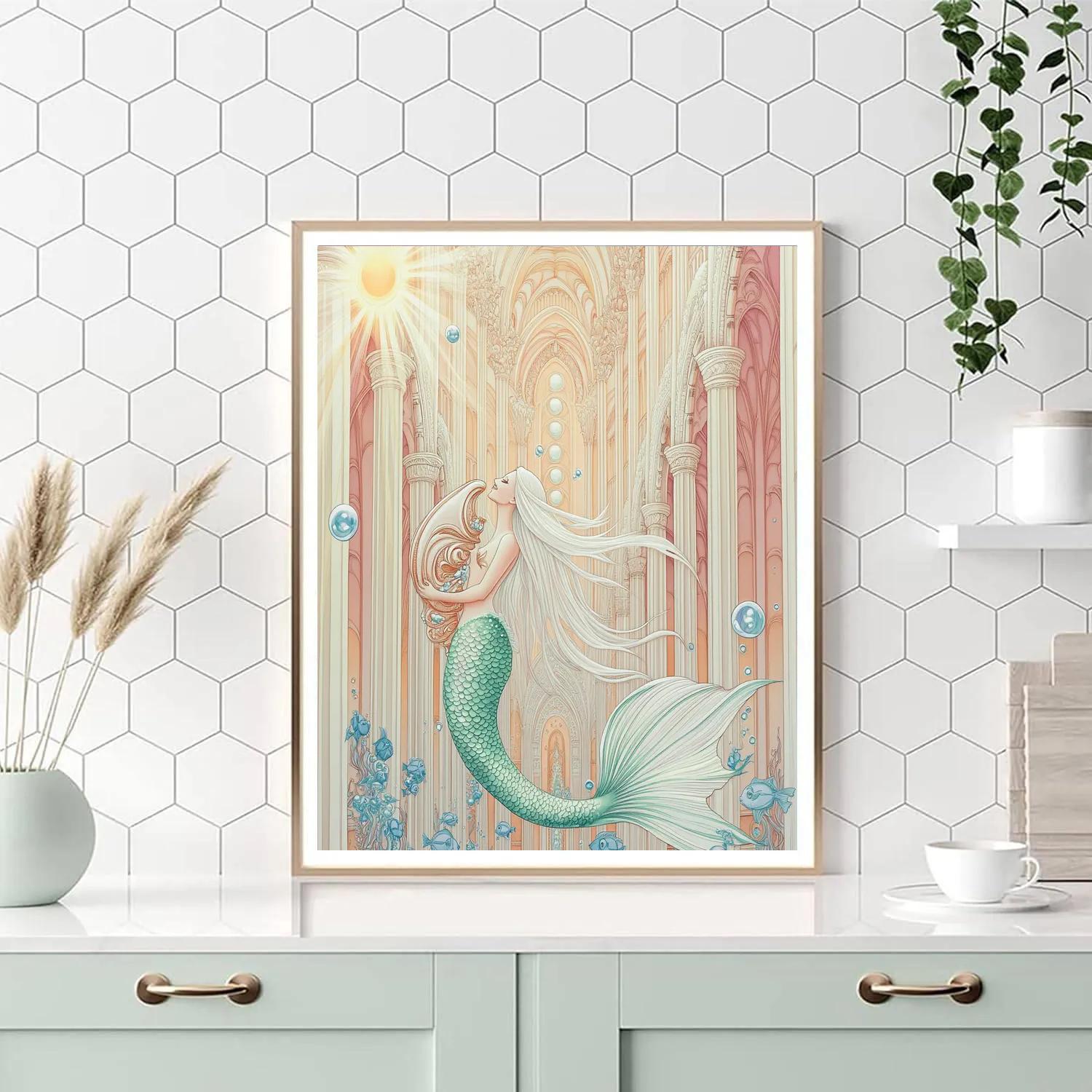 Coral Cathedral With Mermaid Choir DIY paint by numbers
