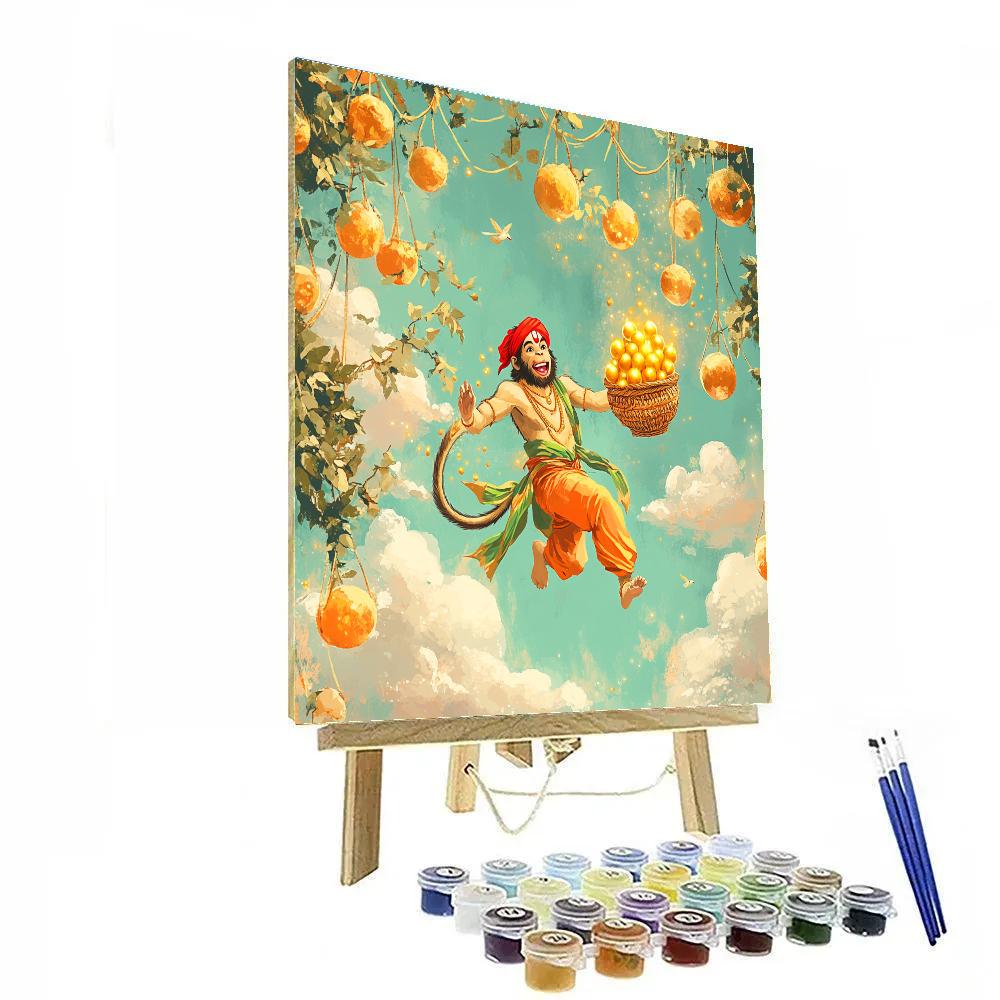 Hanuman Sky Orchard Harvest Paint by numbers art