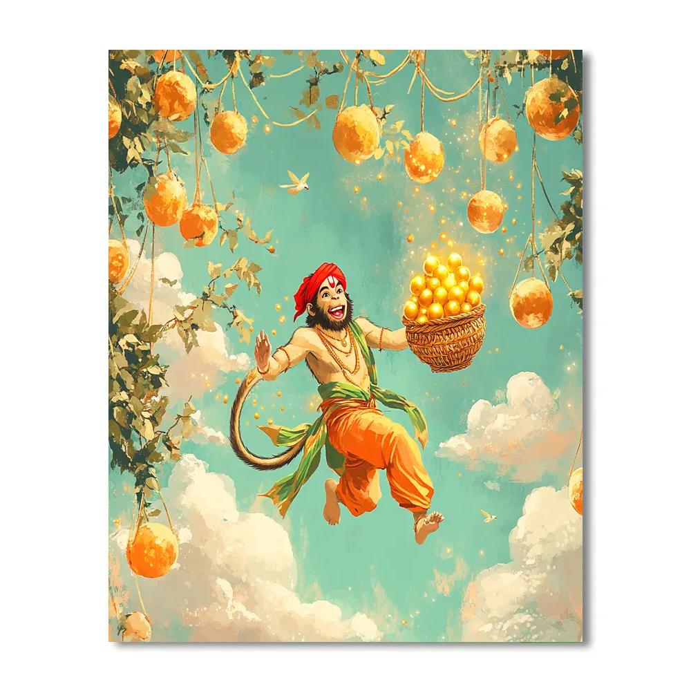 Hanuman Sky Orchard Harvest Paint by numbers art