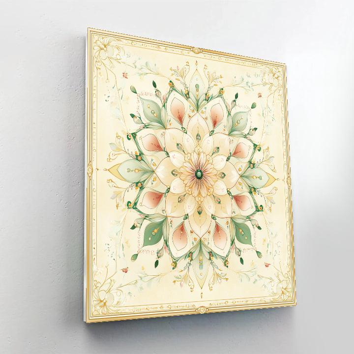 Alphonse Mucha Inspired Equinox Harmonic Mandala painting number kit