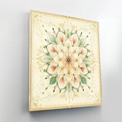 Alphonse Mucha Inspired Equinox Harmonic Mandala painting number kit