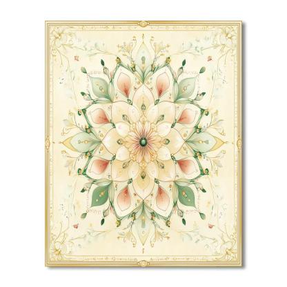 Alphonse Mucha Inspired Equinox Harmonic Mandala painting number kit