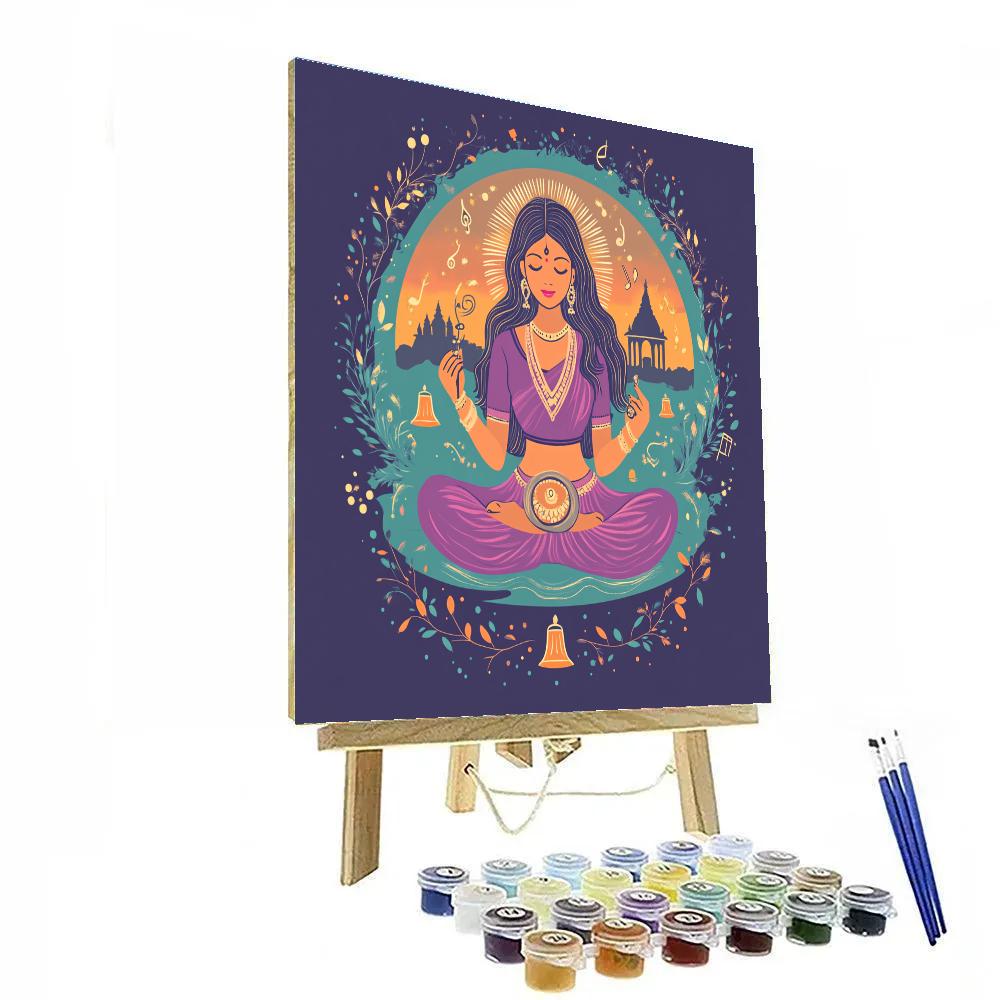Parvati In A Celestial Music Circle Number painting