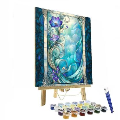Alphonse Mucha Inspired Aurora Lattice Of Silence Paint by numbers kits