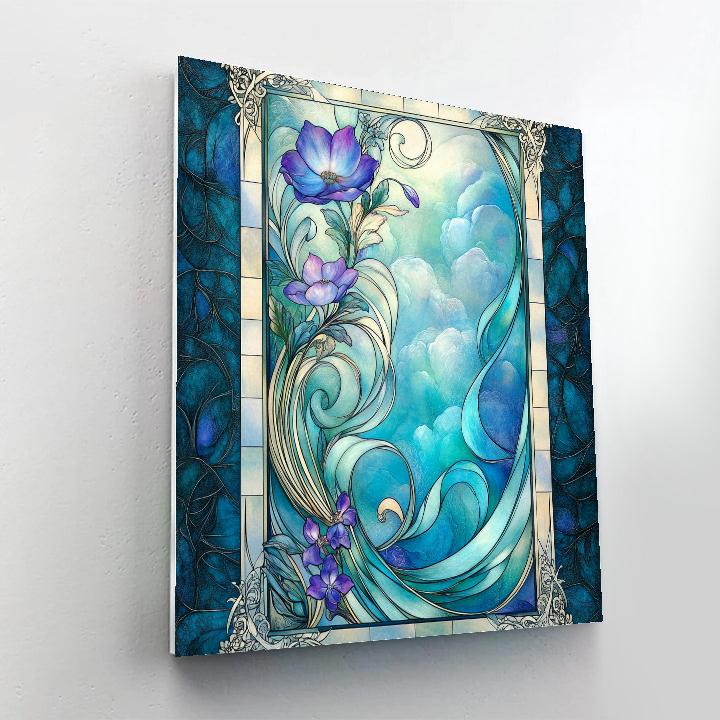 Alphonse Mucha Inspired Aurora Lattice Of Silence Paint by numbers kits