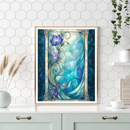 Alphonse Mucha Inspired Aurora Lattice Of Silence Paint by numbers kits