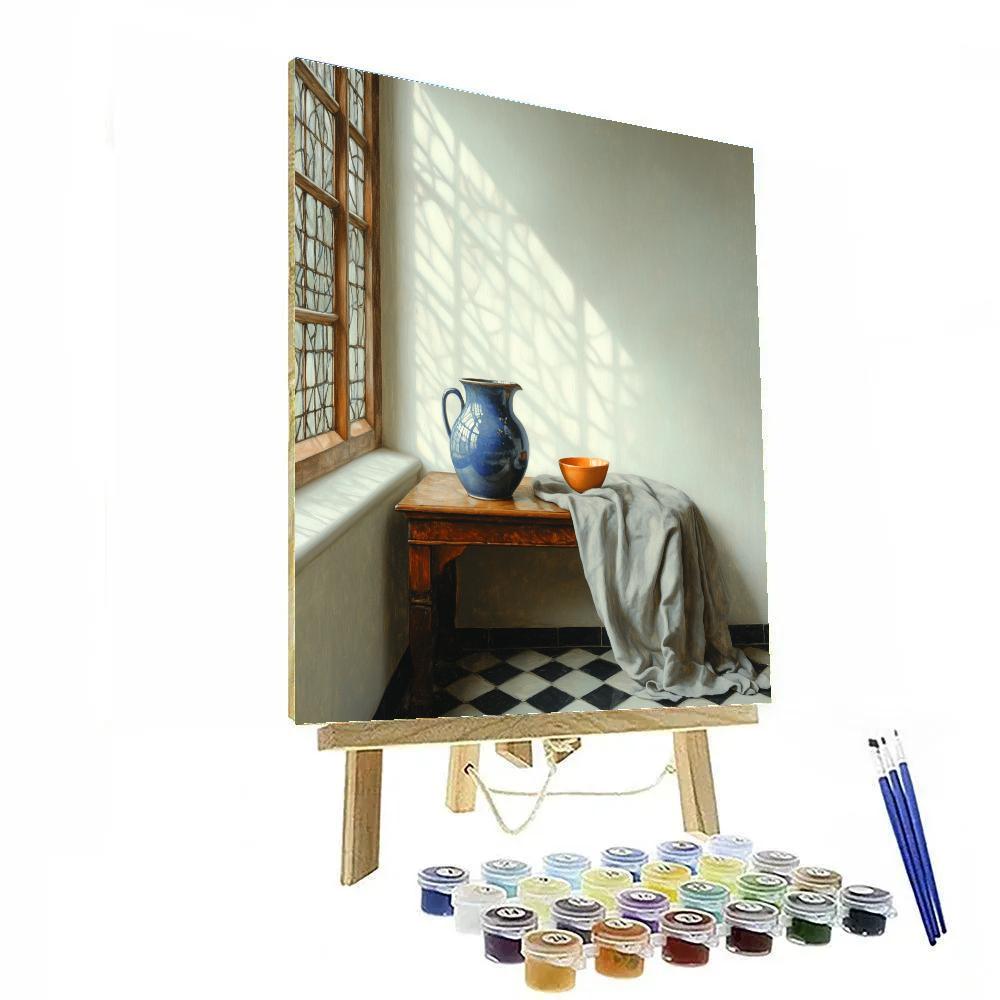 Johannes Vermeer Inspired Lapis Light On Delft Tiles Numbered painting kits
