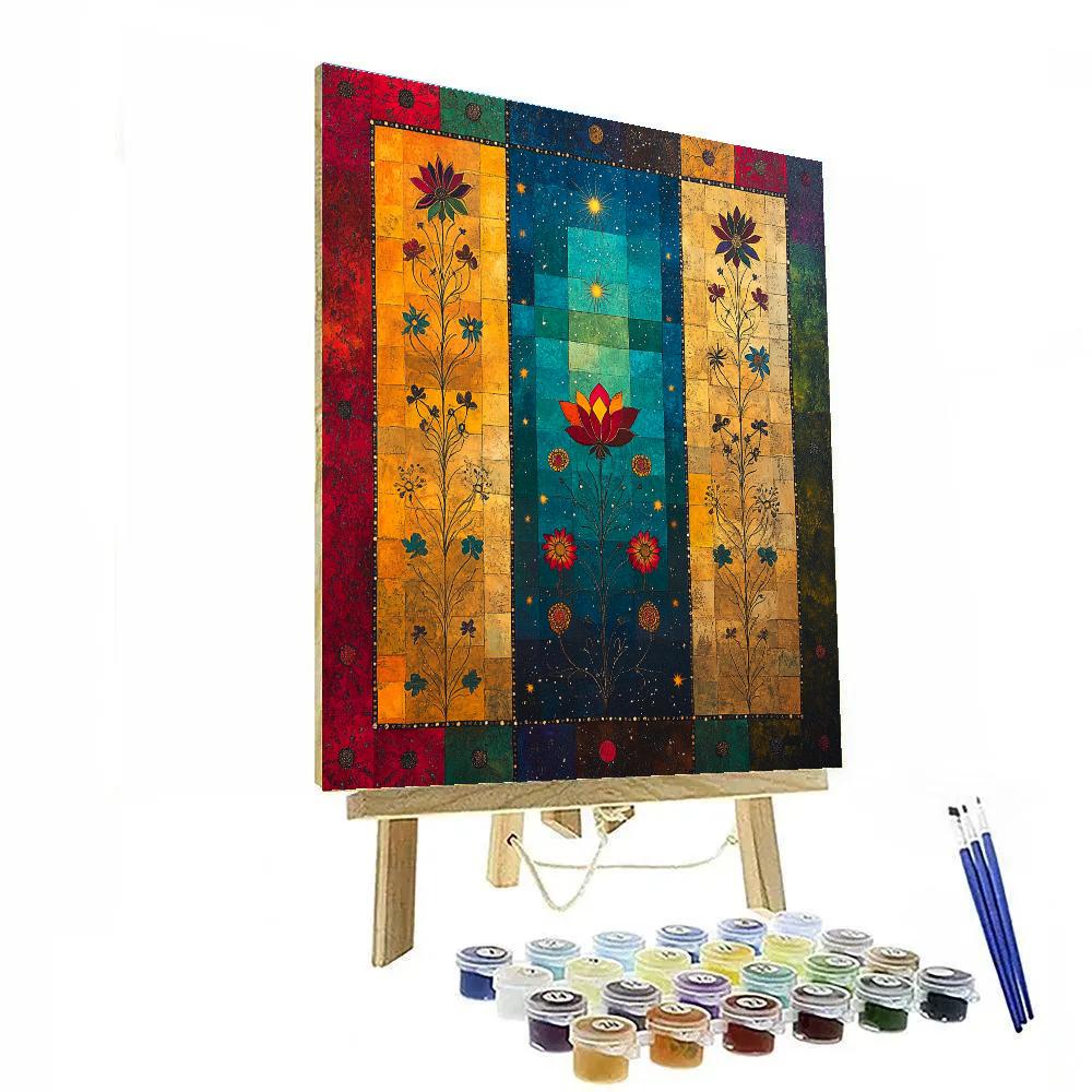 Frida Kahlo Inspired Resilience Constellation Lattice Numbered painting kits