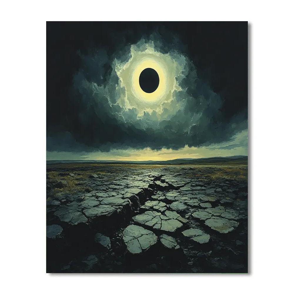 Francisco Goya Inspired Eclipse Over Basalt Moor painting number kit