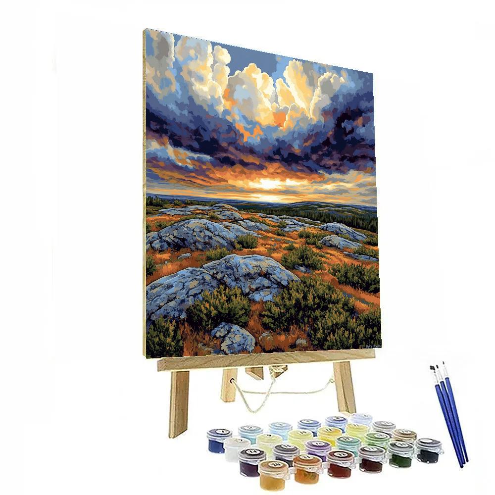 Frederick Varley Inspired Stormbreak Over Copper Tundra Number painting